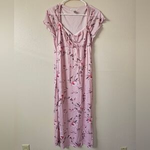 Caution To The Wind Size L Floral Pink Dress